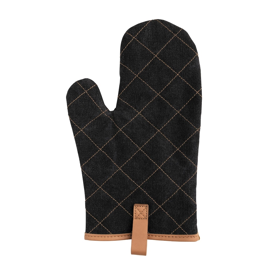 image 1 of XD Collection Deluxe Canvas Oven Glove - Black - One Size | Black | One Size