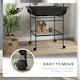 image 3 of PawHut Bird Table with Wheels, for Indoor, Outdoor, Small Parrot - Dark Grey