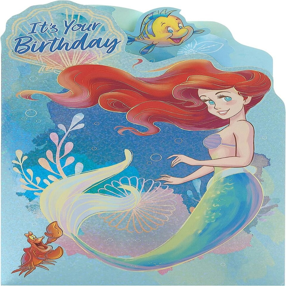 image 1 of Disney Sweet Ariel Design Pop Up Birthday Card