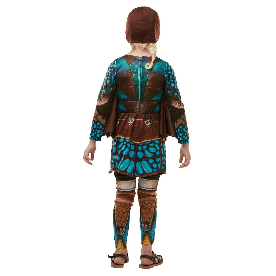image 1 of How To Train Your Dragon Girls Deluxe Astrid Battlesuit Costume - Brown/Blue - 5-6 Years 5