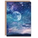 image 1 of Greeting Card Dreamy Full Moon Star Night Sky Surreal Starscape