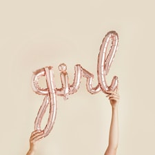 Rose Gold 'Girl' Foil Celebration Balloon
