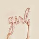image 1 of Rose Gold 'Girl' Foil Celebration Balloon