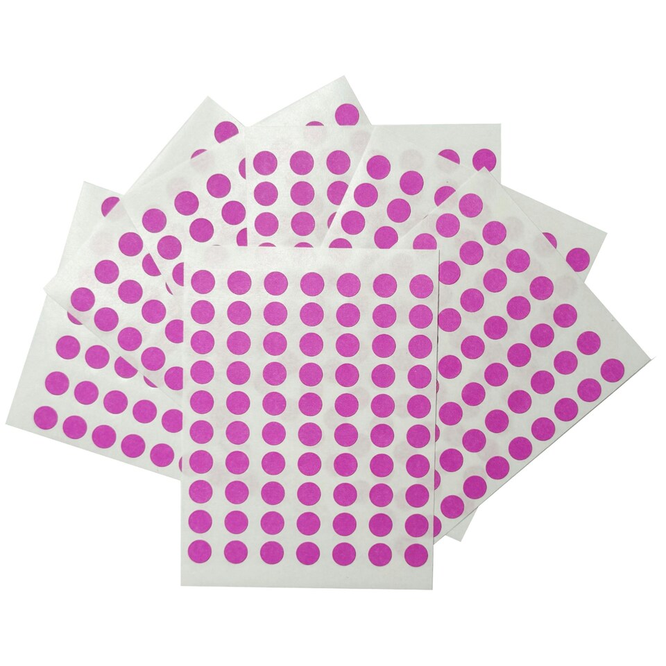 image 1 of Pack of 560 Pink 8mm Round Labels - Stickers