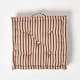 image 3 of Homescapes Cotton Brown and Beige Thin Stripe Floor Cushion - 40 x 40 cm | Cream | Beige | 40 x 40 cm