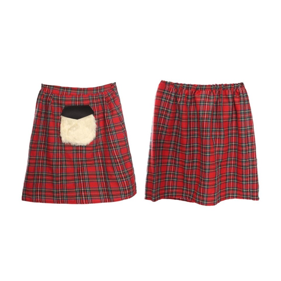 image 1 of Red Tartan Kilt with Sporran Pocket | Red | M