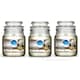 image 1 of Pack of 3 Pan Aroma Small Jar Candles With Lid - Vanilla Bean or Vanilla & Coconut