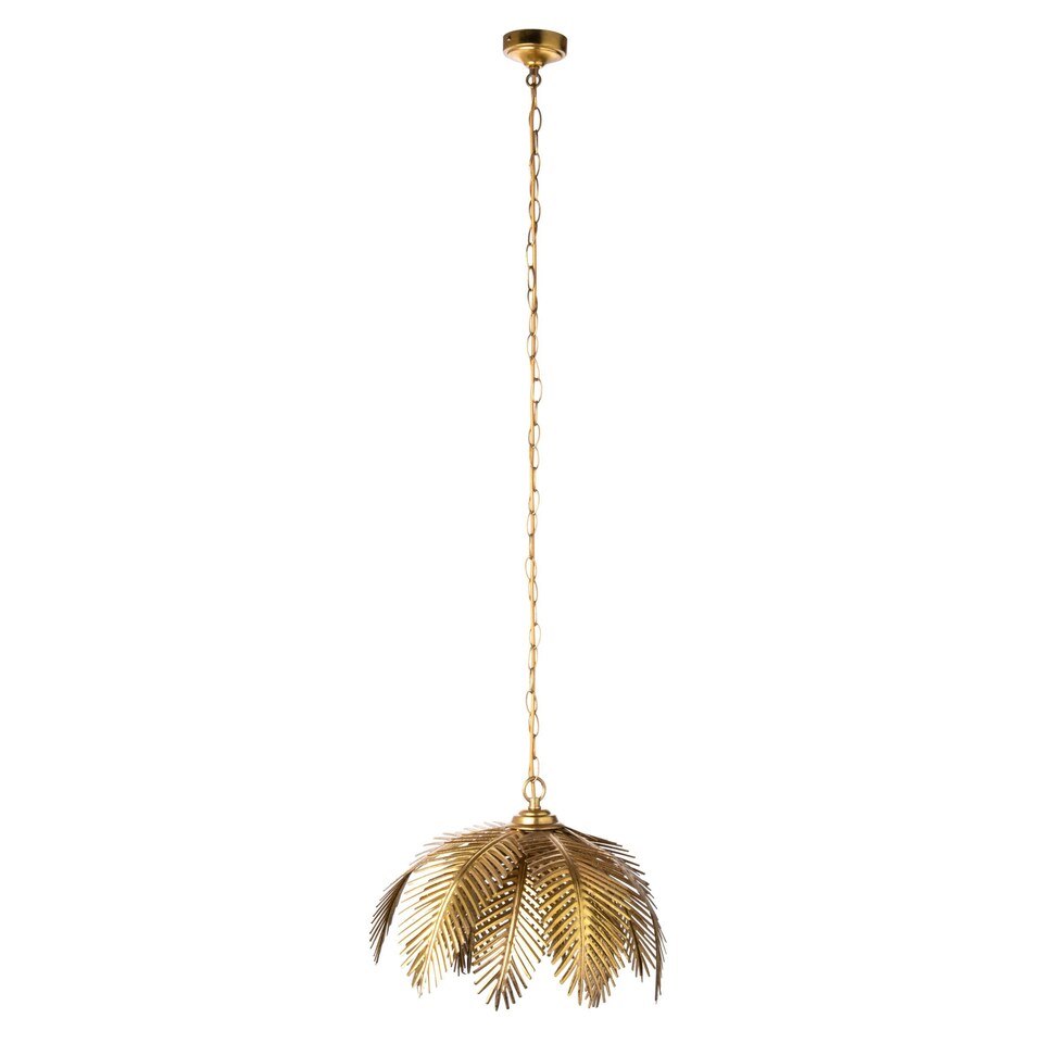 image 1 of BHS Brookby Palm Pendant, Satin Brass