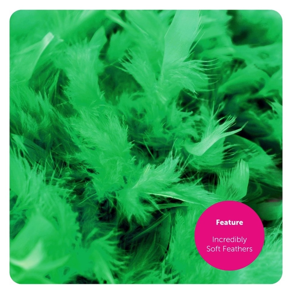 image 1 of Pack Of 4 Green Sequin Trilby Hat & Feather Boa Green | One Size