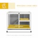 image 2 of PawHut Rabbit Hutch, Bunny Cage 2 Layers with Wheels & Open Roof, Grey