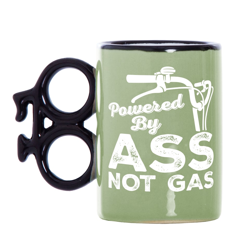 image 1 of Powered By A*s Not Gas Bike Mug - Mens Gift