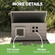 image 5 of PawHut Outdoor Cat House with Openable Top, Asphalt Roof, Window, Grey