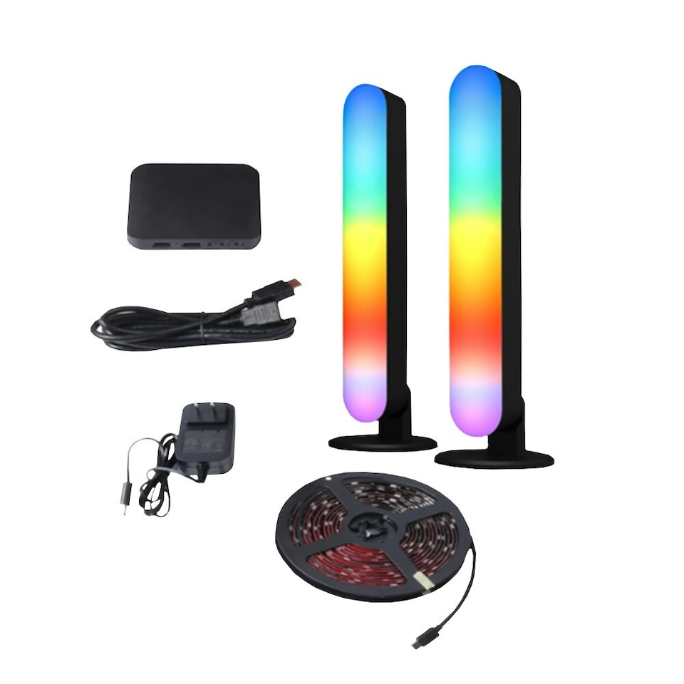 image 1 of ValueLights SMART RGBIC TV Backlight Light Bars Home Cinema Gaming Kit