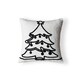 image 2 of BHS Christmas Tree Tufted Cushion, Natural Cream | Black