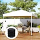 image 8 of Outsunny Pop up Canopy Weight Set of 4, Heavy Duty Sand Fillable Tent Leg Weights for Marquee Party Tent Canopy, Total 20kg