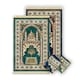 image 2 of Velvet Prayer Mat - Blue and Green Blue
