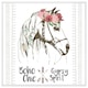 image 1 of Horse with flower chic (Picutre Frame) White | XS