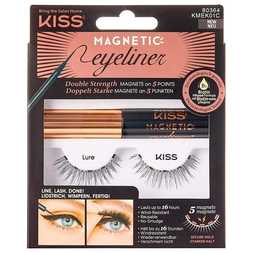 Kiss Magnetic False Eyelashes Lure (Magnetic Eyeliner Included 5g)