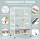 image 5 of Yaheetech 132 cm Tall Large Parrot Cage Rolling Metal Bird Cage White