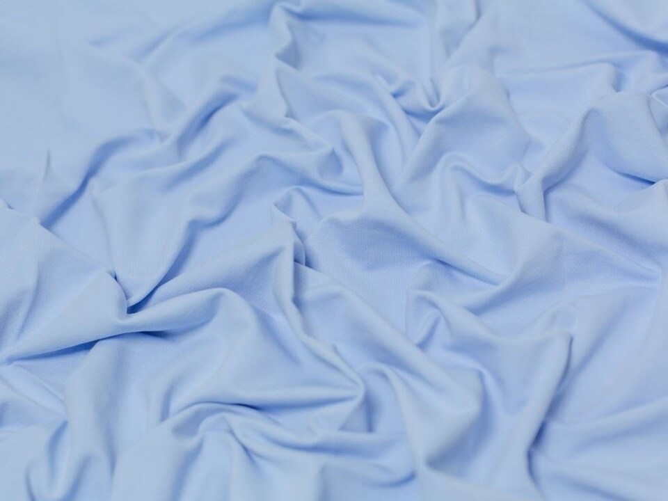 Minerva Core Range Blue Medium Loop Back French Terry Stretch Knit Fabric for Dressmaking, 150cm / 59" Wide - per metre