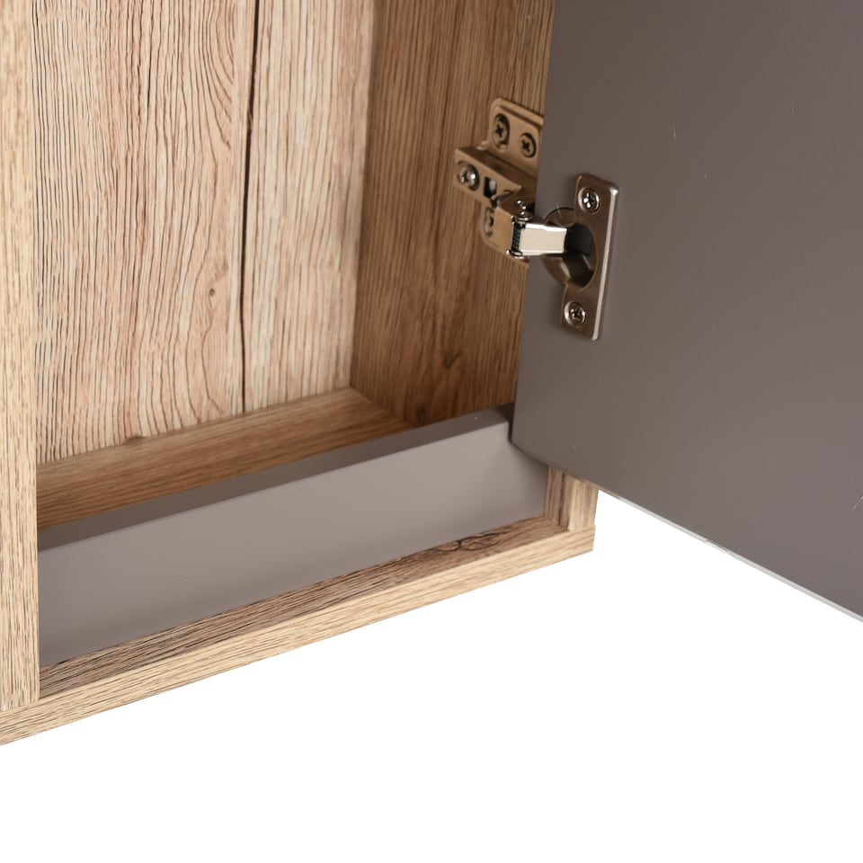 image 1 of HOMCOM Bathroom Mirror Cabinet, Wall-Mounted Bathroom Cabinet with Mirror and Adjustable Inner Shelf,  57L x 14.2W x49.2H cm