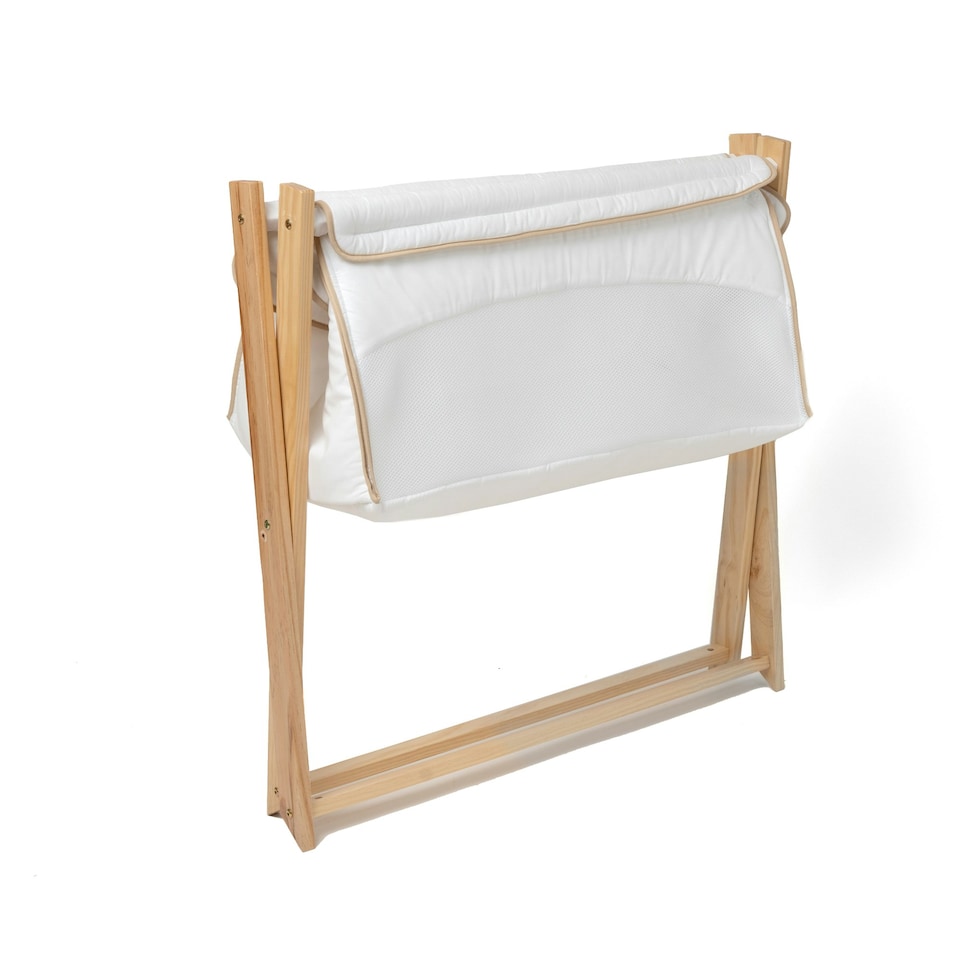 image 1 of Clair de Lune Organic Folding Crib - White