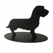 Sausage Dog Boot Scraper Silhouette - Steel - L23.5 x W34.9 x H21.6 cm - Black Black