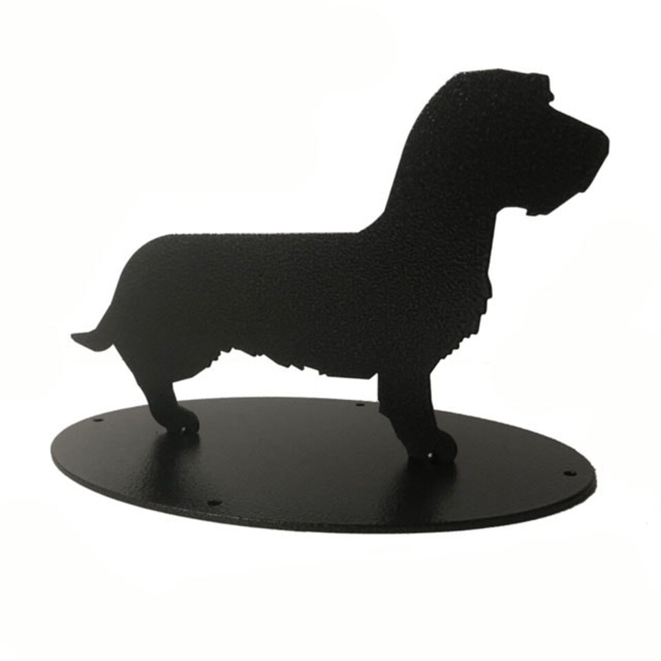 Sausage Dog Boot Scraper Silhouette - Steel - L23.5 x W34.9 x H21.6 cm - Black Black