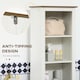 image 6 of kleankin Tall Bathroom Floor Cabinet, Free Standing Storage Cupboard with Door and Adjustable Shelves for Kitchen, Living Room, White