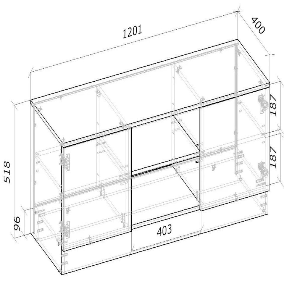 image 1 of Lowboard TV Stand Granada Sonoma Oak (1 box) Brown
