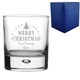 image 1 of Personalised Christmas Tree Bubble Whisky Tumbler Glass for Family