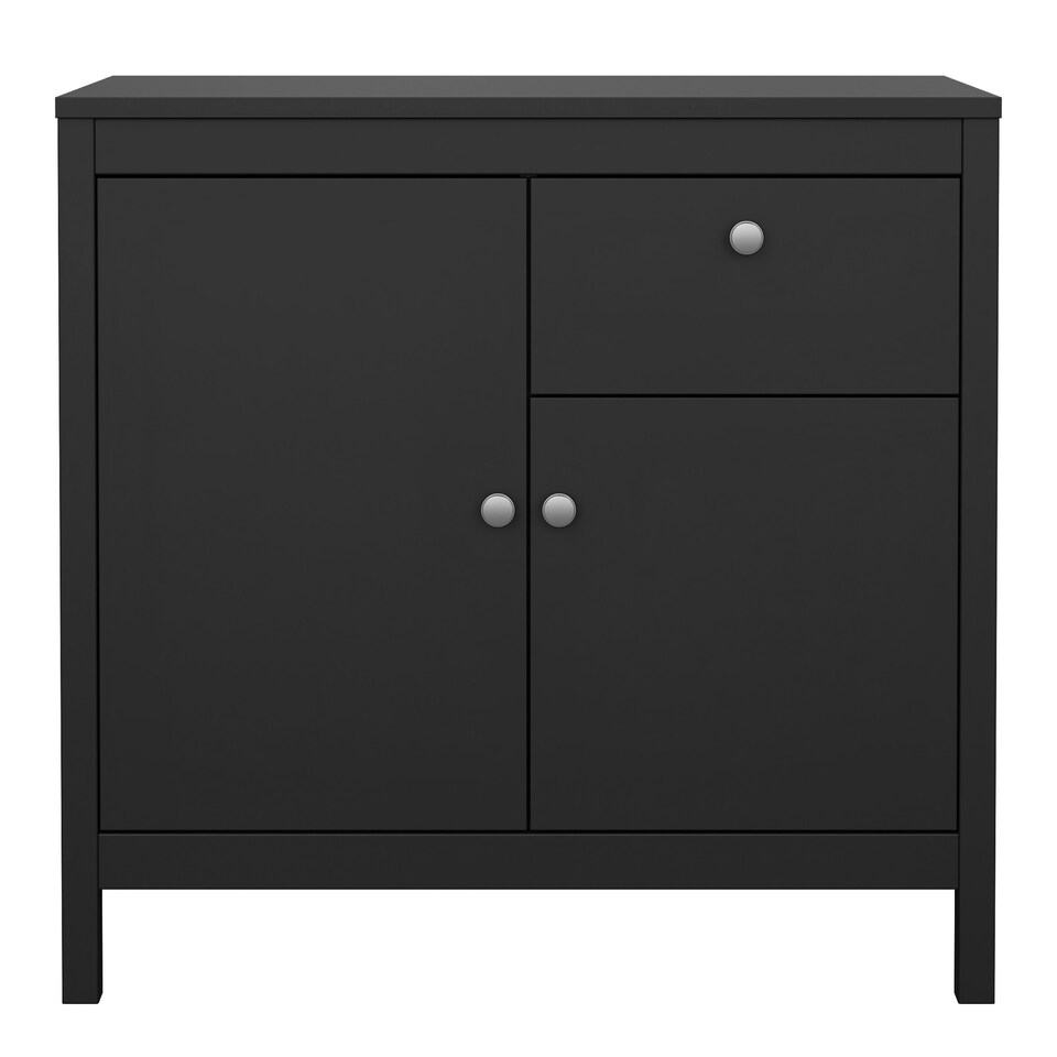 image 1 of Madrid Sideboard 2 Doors 1 Drawer in Matt Black