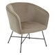 image 2 of Interiors by Premier Mink Velvet Chair, Comfy Mink Outdoor Metal Legs Velvet Chair, Effortless Cleaning Velvet Chair