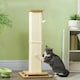 image 2 of PawHut 3-in-1 Cat Scratcher Post with Sisal Track Ball Toy, 87cm, Light Oak