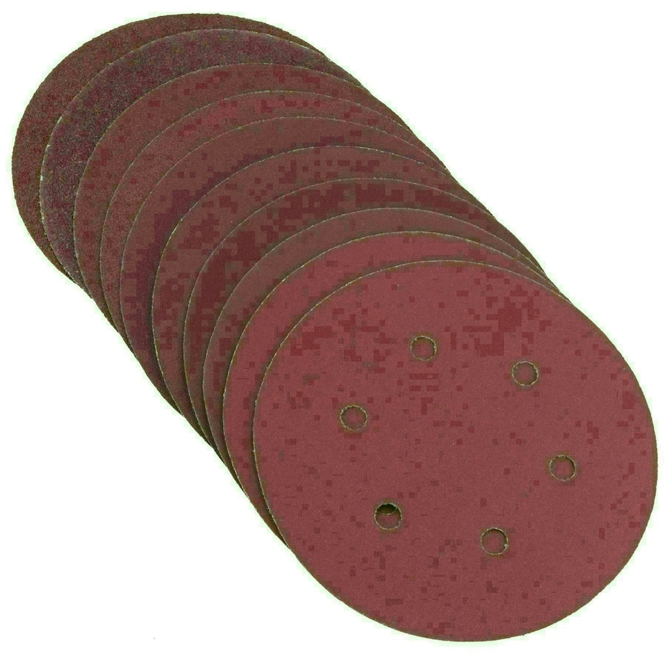 image 1 of Hook/Loop Sanding Abrasive Discs Orbital DA Palm Sander 20PK 150mm Mixed Grit