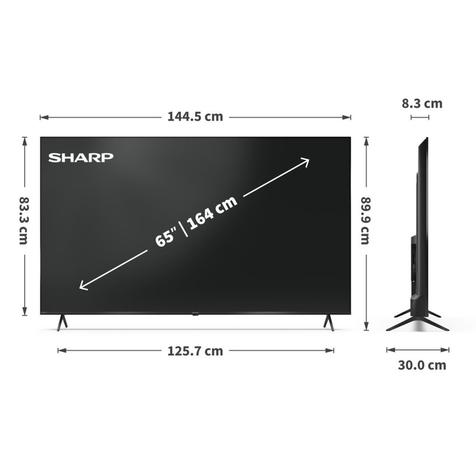 image 1 of SHARP 65HM5245KB 65 Inch 4K UHD Quantum Dot TiVo Smart TV