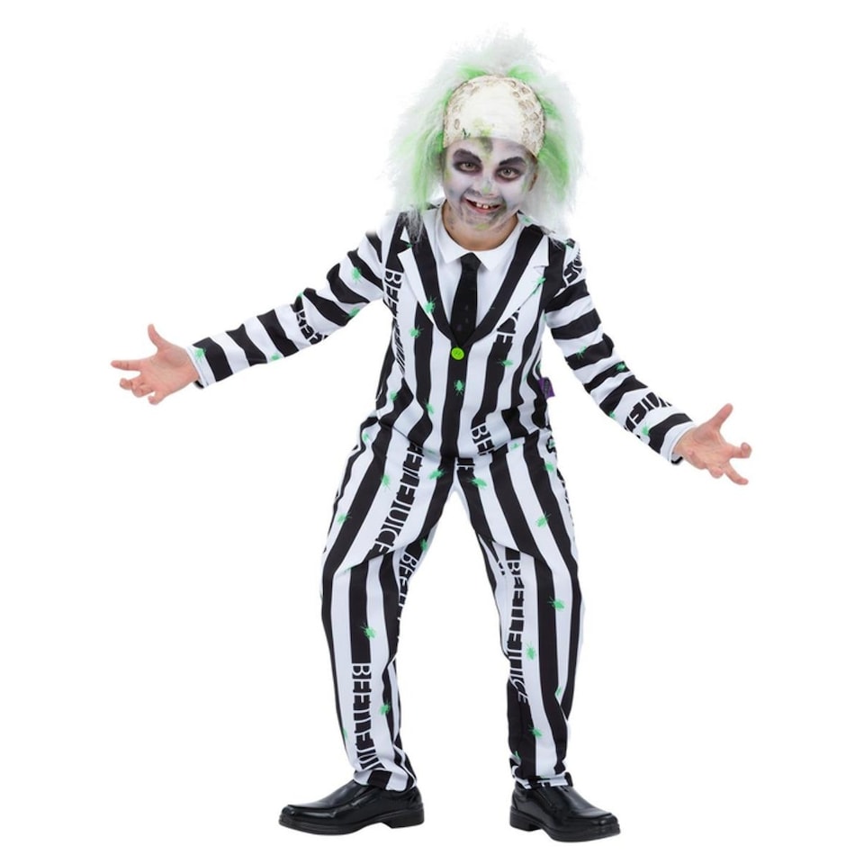 image 1 of Beetlejuice Boys Character Costume Set | Black | Black/White | 3-4 years | 1