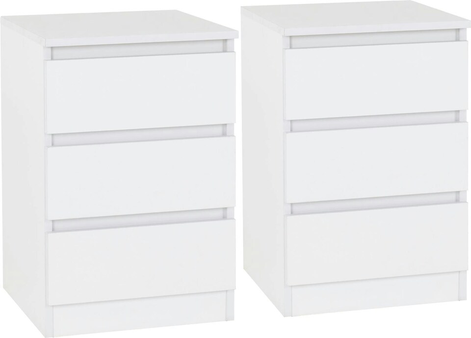 image 1 of Malvern 4 Piece Bedroom Set with 3 Door Triple Wardrobe | White | 4