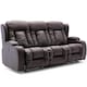 image 1 of Caesar 3 Seater Manual High Back Bonded Leather Recliner Sofa (Brown)
