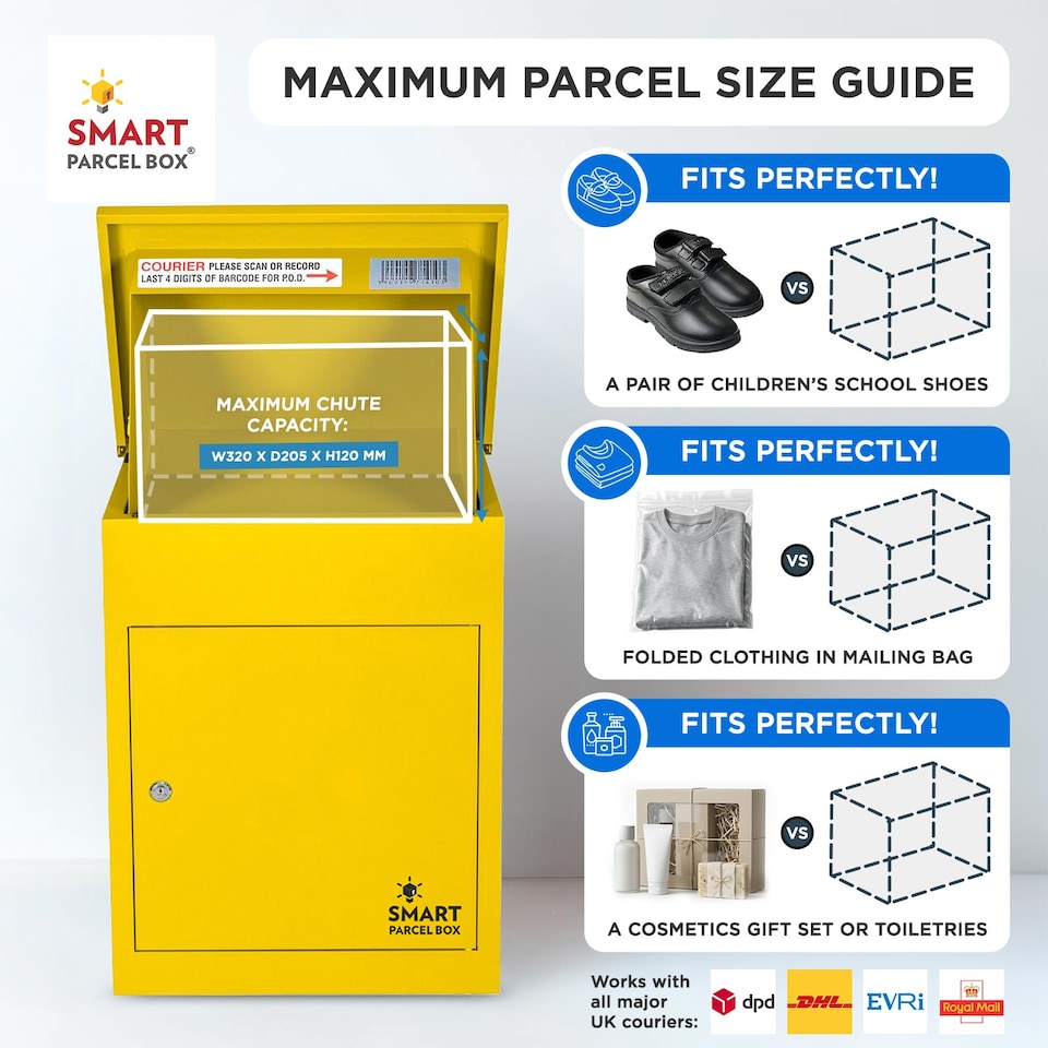 image 1 of SMART PARCEL BOX® Medium Front Access | Yellow | 1
