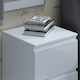 image 5 of FWStyle Carlton 2 Drawer Bedside Nightstand - White Gloss Front