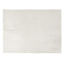 Marlow 120x160cm Plush Velvet Area Rug Washable Non Slip Floor Mat Living Room | Cream | Cream