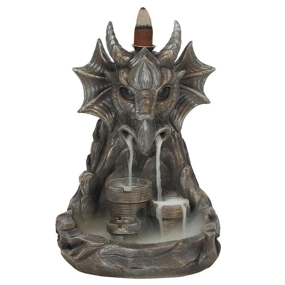 image 1 of Something Different Dragon Backflow Incense Burner - Grey - One Size
