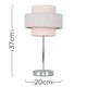 image 5 of ValueLights Weaver Pair Chrome Touch Table Lamps Pink and Grey Shades