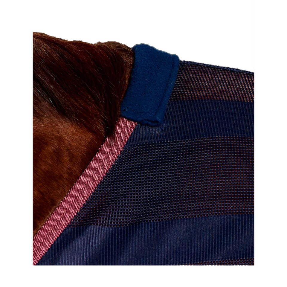 image 1 of Weatherbeeta Scrim Standard-Neck Horse Cooler Rug | Red | Navy/Burgundy | 7Ft | 1