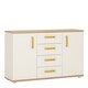 image 1 of 4KIDS 2 Door 4 Drawer Sideboard with Orange Handles