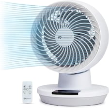 8 Inch Air Circulator Fan with Oscillation and Timer White
