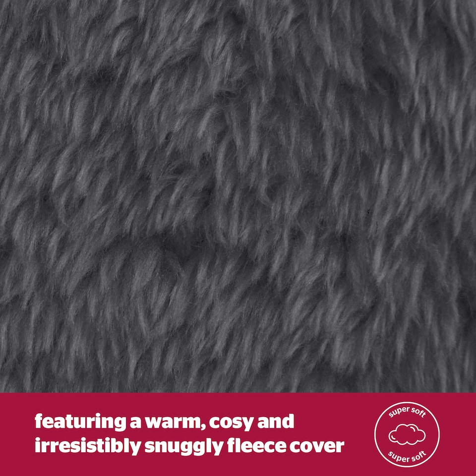 image 1 of Silentnight Cosy Cuddles Pillow, Back Support Reading Pillow, Grey