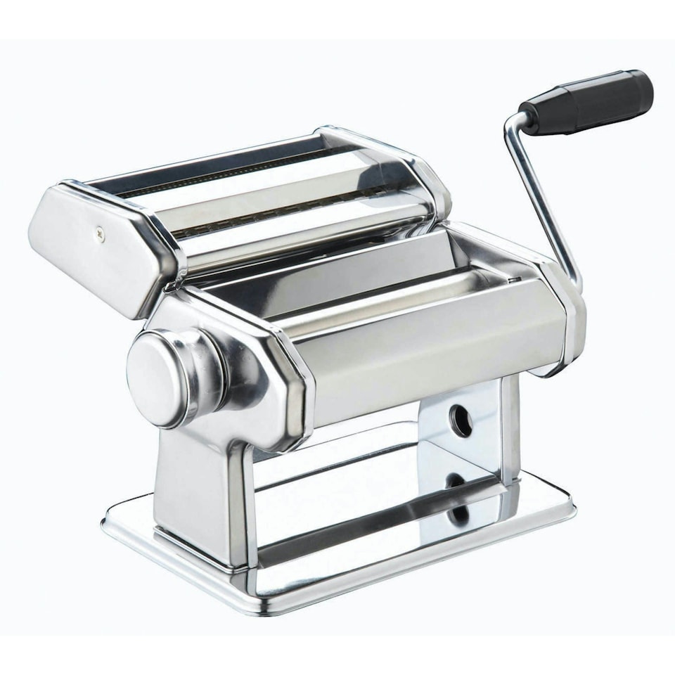 image 1 of 3pc Pasta Making Set with Deluxe Double Pasta Machine, Non-Stick Ravioli Mould and Rolling Pin