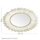image 2 of Interiors By Premier Distinctive Mirrored Disc Detail Wall Mirror, Decorative Circle Framed Mirror, 97x97cm Statement Mirror Gold